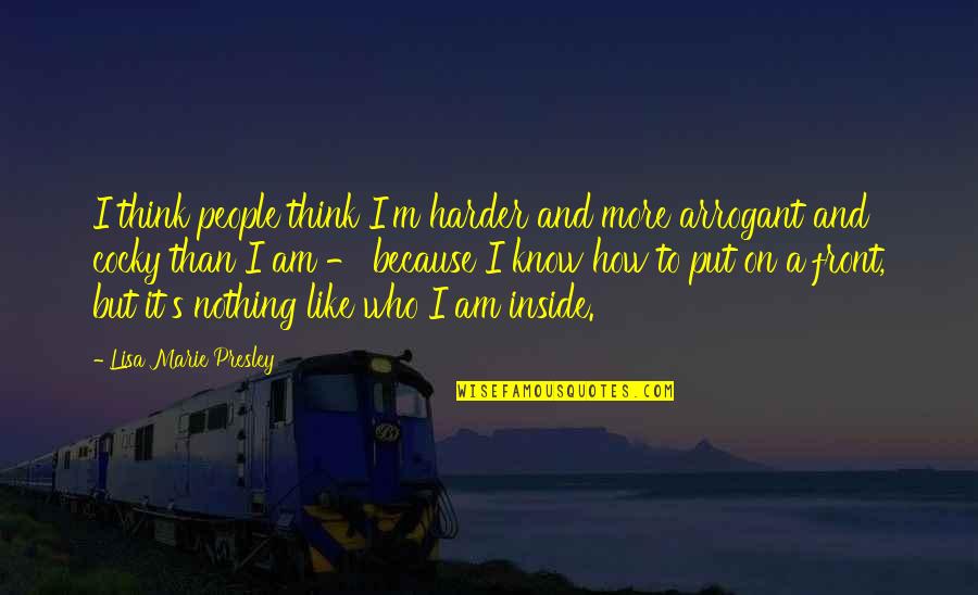 Farooqui Zubair Quotes By Lisa Marie Presley: I think people think I'm harder and more Farooqui Zubair Quotes By Lisa Marie Presley: I think people think I'm harder and more