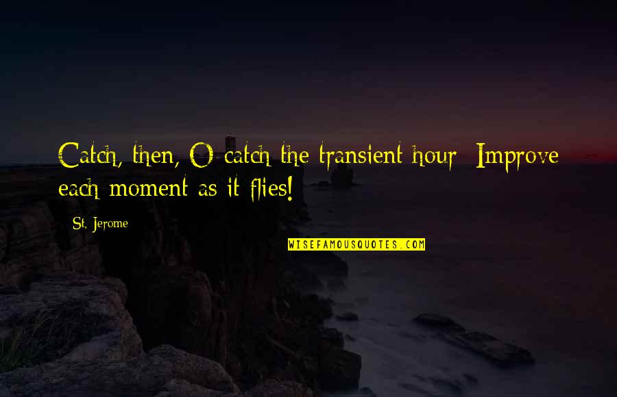 Farrokh Negahdar Quotes By St. Jerome: Catch, then, O catch the transient hour; Improve
