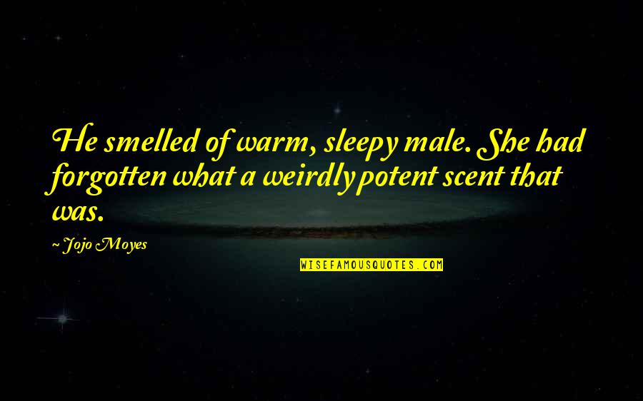 Farryn Electric Quotes By Jojo Moyes: He smelled of warm, sleepy male. She had Farryn Electric Quotes By Jojo Moyes: He smelled of warm, sleepy male. She had
