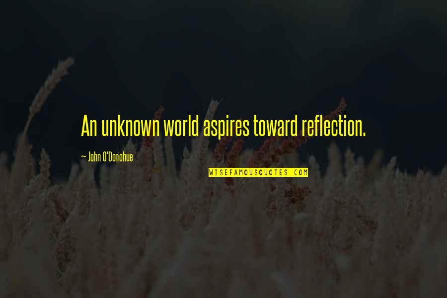 Farvel Jeg Quotes By John O'Donohue: An unknown world aspires toward reflection. Farvel Jeg Quotes By John O'Donohue: An unknown world aspires toward reflection.