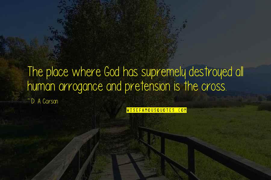 Farydoon Quotes By D. A. Carson: The place where God has supremely destroyed all
