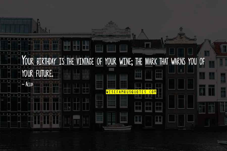 Fasciani Quotes By Aesop: Your birthday is the vintage of your wine;