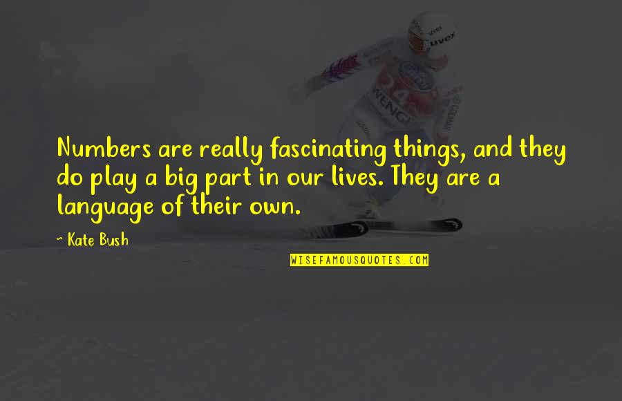 Fascinating Quotes By Kate Bush: Numbers are really fascinating things, and they do Fascinating Quotes By Kate Bush: Numbers are really fascinating things, and they do
