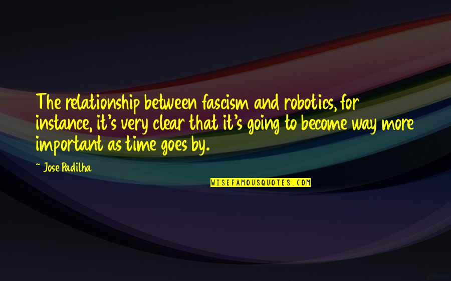 Fascism's Quotes By Jose Padilha: The relationship between fascism and robotics, for instance, Fascism's Quotes By Jose Padilha: The relationship between fascism and robotics, for instance,