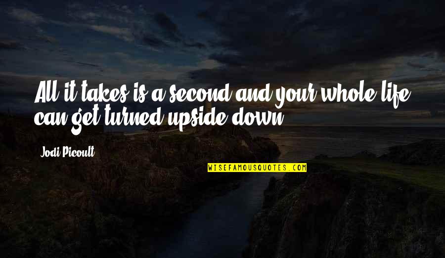 Fascisten Quotes By Jodi Picoult: All it takes is a second and your