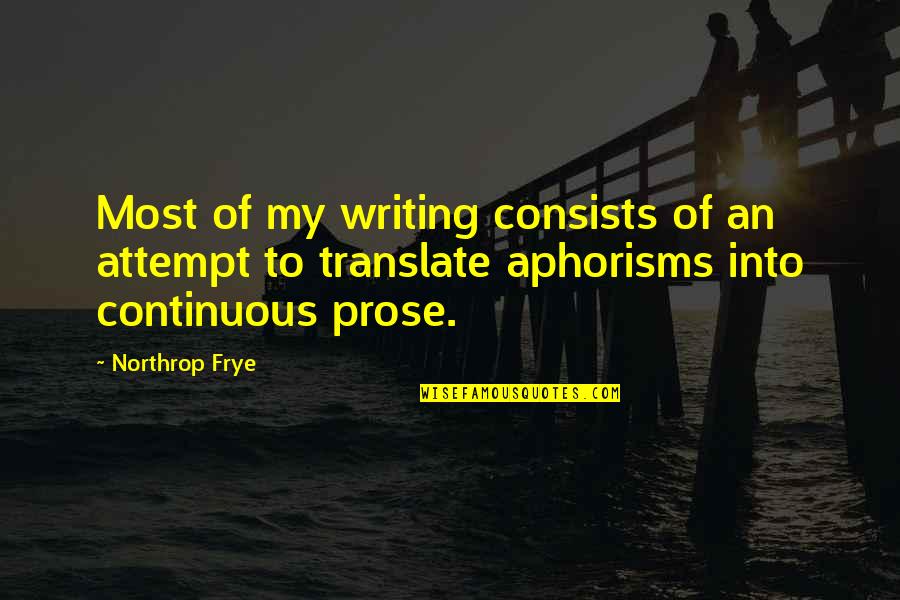 Fassberg Construction Quotes By Northrop Frye: Most of my writing consists of an attempt Fassberg Construction Quotes By Northrop Frye: Most of my writing consists of an attempt