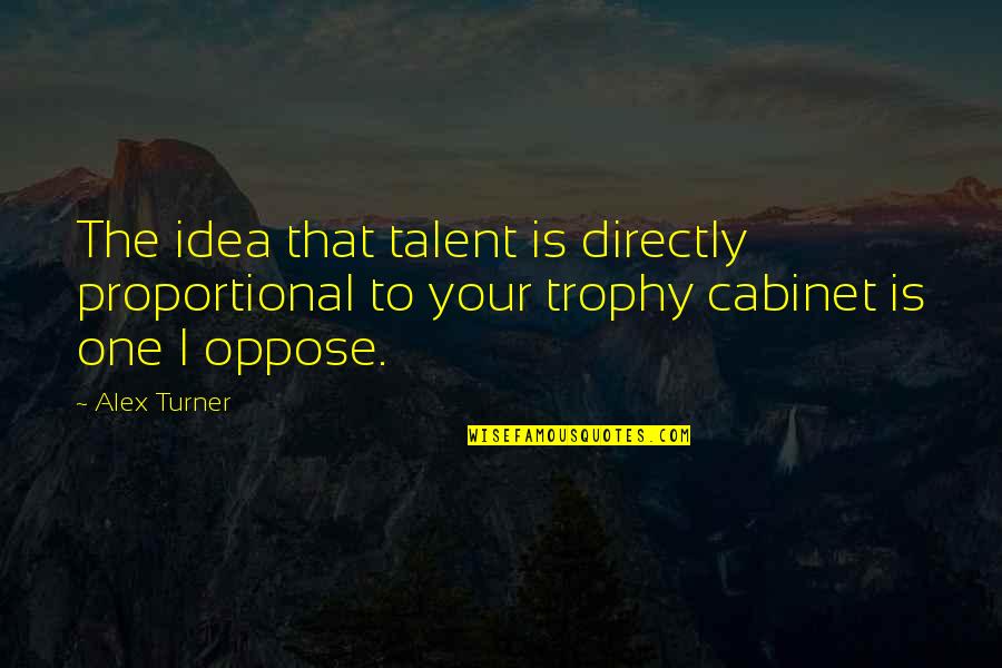 Fast And Furious Quarter Mile Quotes By Alex Turner: The idea that talent is directly proportional to