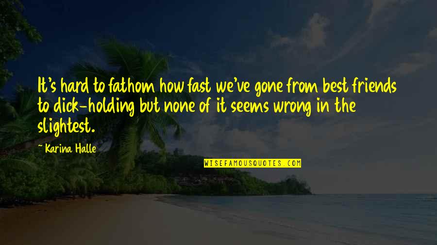 Fast Friends Quotes By Karina Halle: It's hard to fathom how fast we've gone Fast Friends Quotes By Karina Halle: It's hard to fathom how fast we've gone