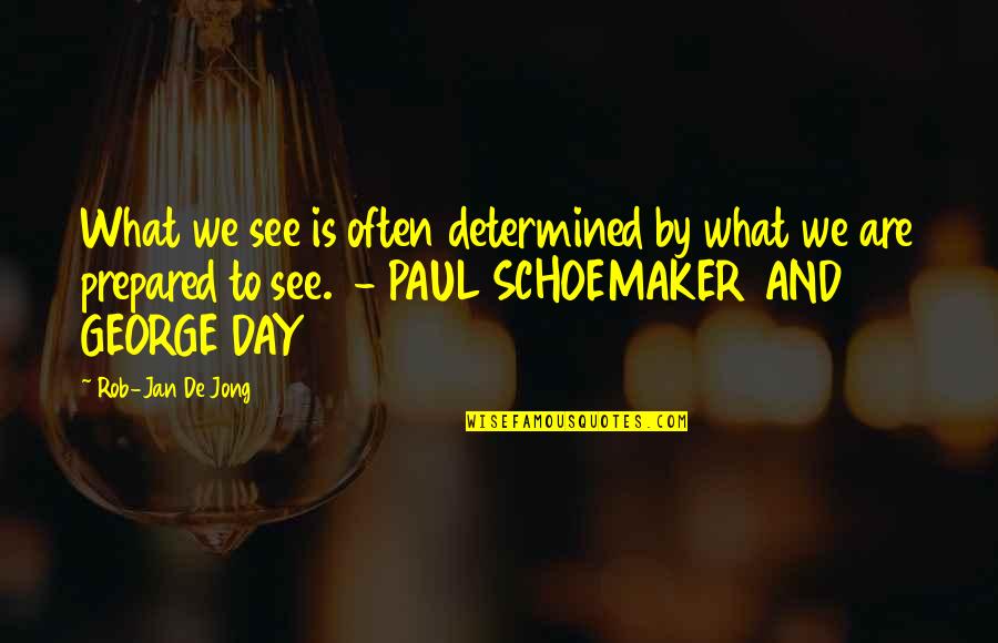 Fast Friendship Quotes By Rob-Jan De Jong: What we see is often determined by what Fast Friendship Quotes By Rob-Jan De Jong: What we see is often determined by what