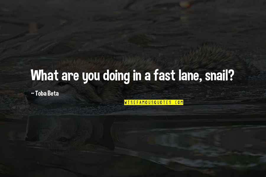 Fast Lane Quotes By Toba Beta: What are you doing in a fast lane, Fast Lane Quotes By Toba Beta: What are you doing in a fast lane,