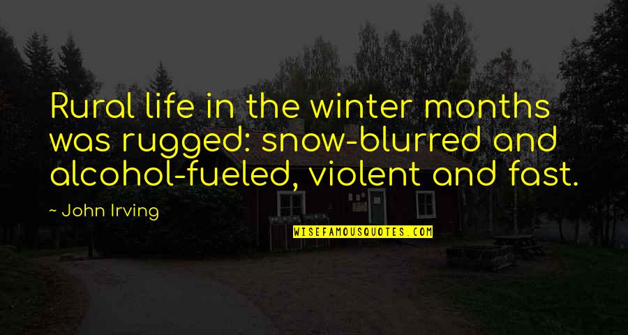 Fast Life Quotes By John Irving: Rural life in the winter months was rugged: