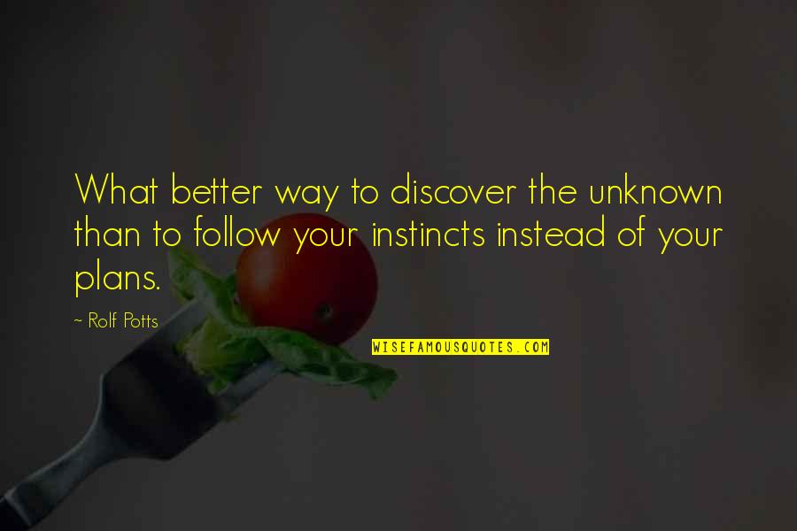 Fast Sayings Quotes By Rolf Potts: What better way to discover the unknown than