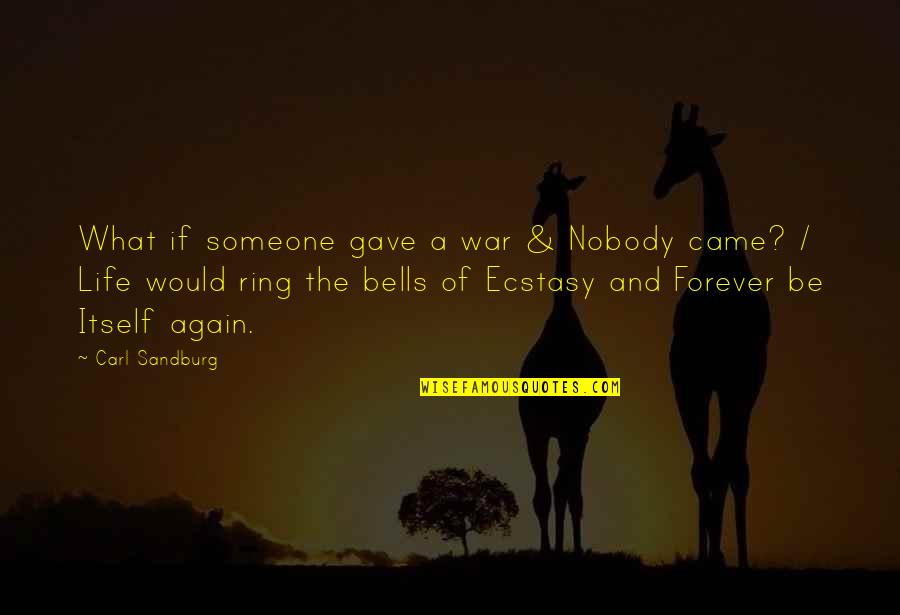 Fastidia Quotes By Carl Sandburg: What if someone gave a war & Nobody