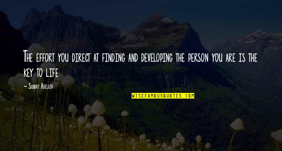 Fastidious In A Sentence Quotes By Sunday Adelaja: The effort you direct at finding and developing
