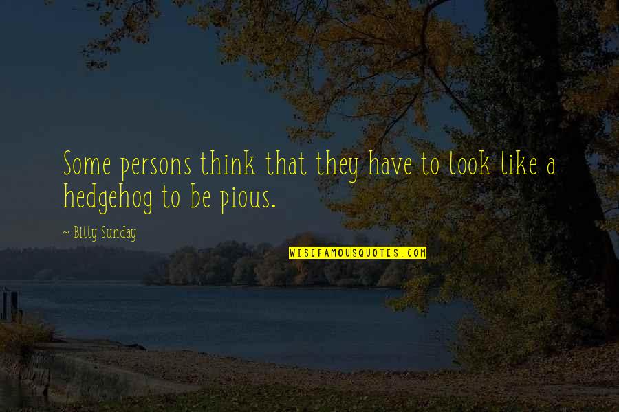 Fastingsecret Quotes By Billy Sunday: Some persons think that they have to look