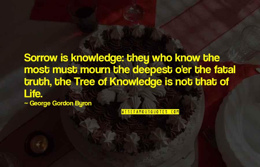 Fatal Quotes By George Gordon Byron: Sorrow is knowledge: they who know the most