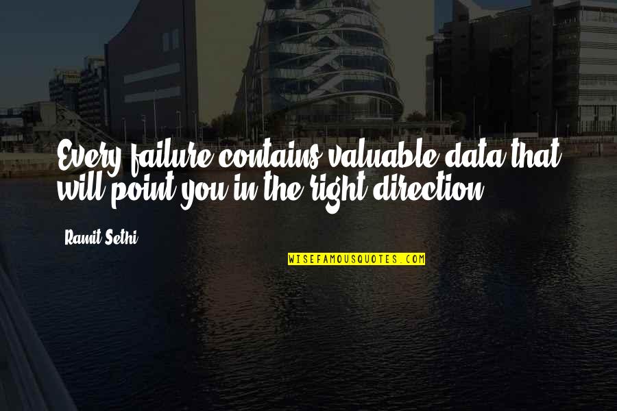 Fate Being Cruel Quotes By Ramit Sethi: Every failure contains valuable data that will point