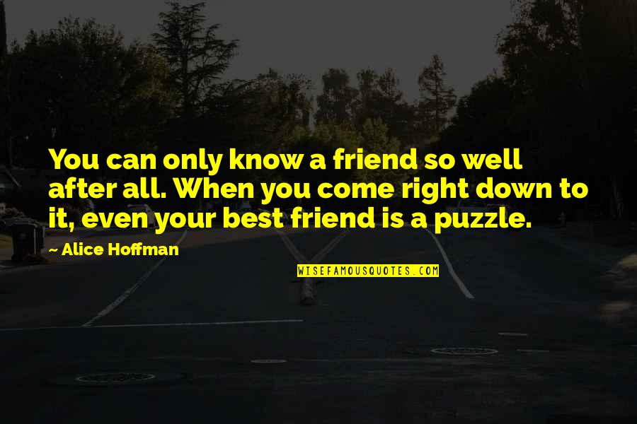 Fate Brought Us Together Love Quotes By Alice Hoffman: You can only know a friend so well