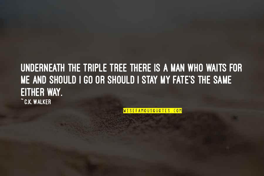 Fate Stay Quotes By C.K. Walker: Underneath the Triple Tree there is a man Fate Stay Quotes By C.K. Walker: Underneath the Triple Tree there is a man