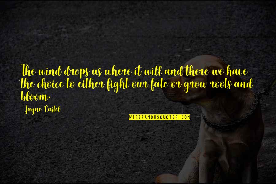Fate Vs Choice Quotes By Jayne Castel: The wind drops us where it will and