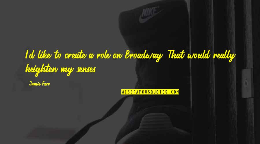 Fatea Ascunselea Quotes By Jamie Farr: I'd like to create a role on Broadway.