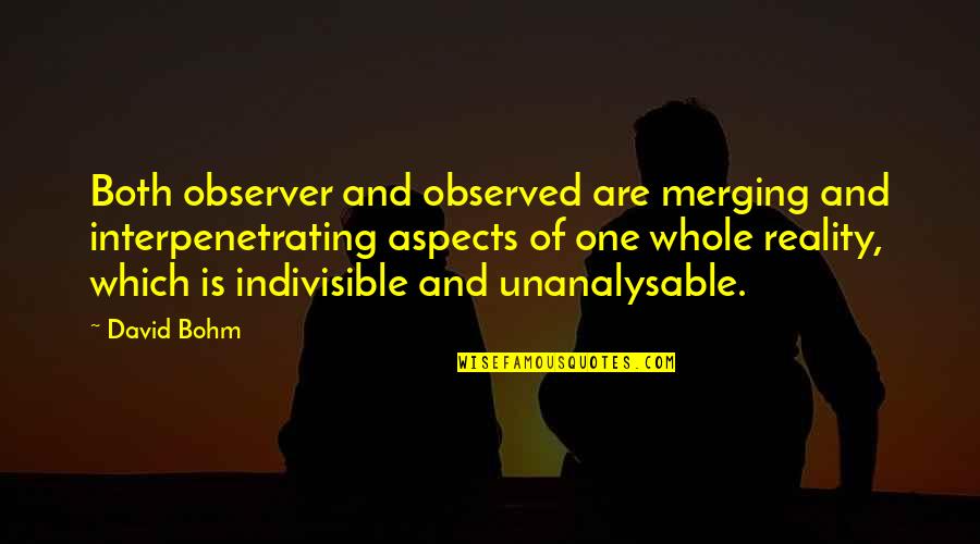 Fateman Cookies Quotes By David Bohm: Both observer and observed are merging and interpenetrating Fateman Cookies Quotes By David Bohm: Both observer and observed are merging and interpenetrating