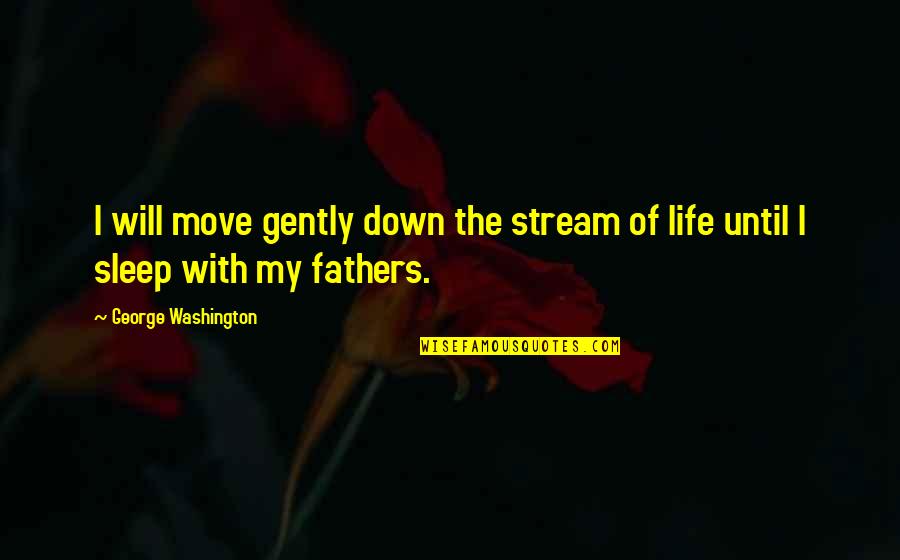 Father Death Quotes By George Washington: I will move gently down the stream of