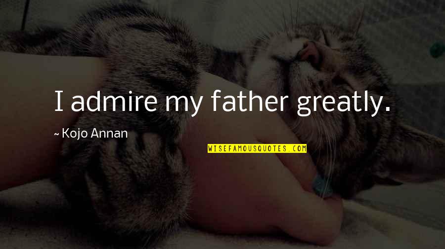 Father S Day Fathers Quotes By Kojo Annan: I admire my father greatly.