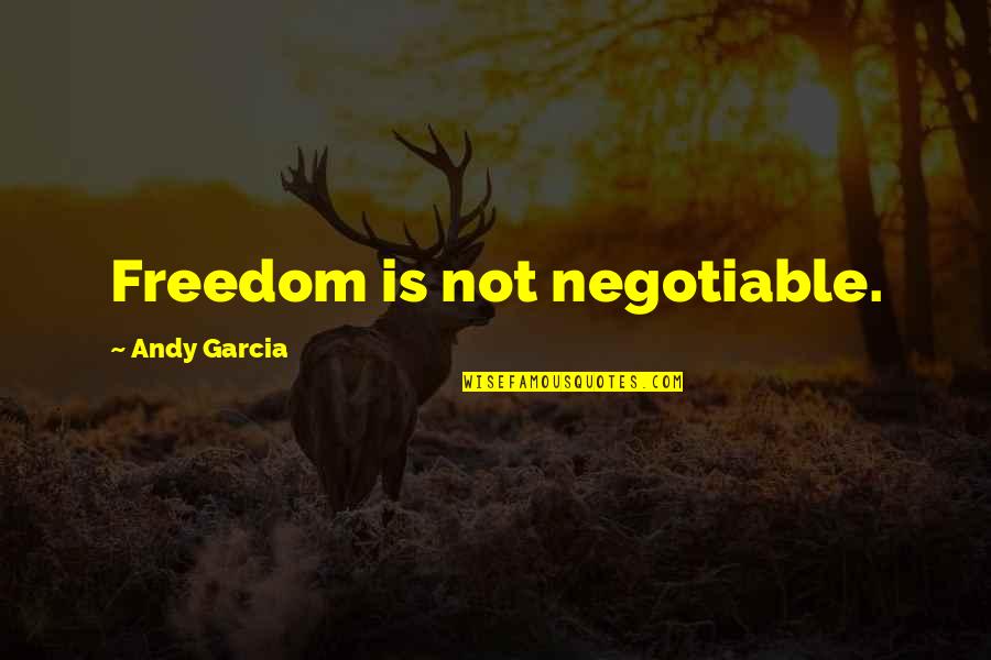 Father Son In Law Quotes By Andy Garcia: Freedom is not negotiable.