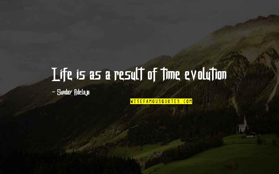 Father Step-son Quotes By Sunday Adelaja: Life is as a result of time evolution