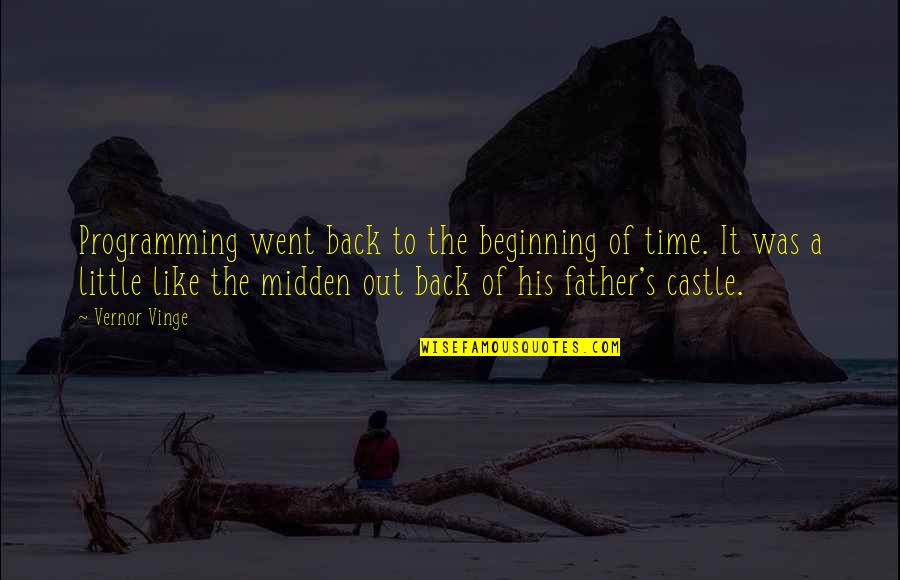 Father Time Quotes By Vernor Vinge: Programming went back to the beginning of time.