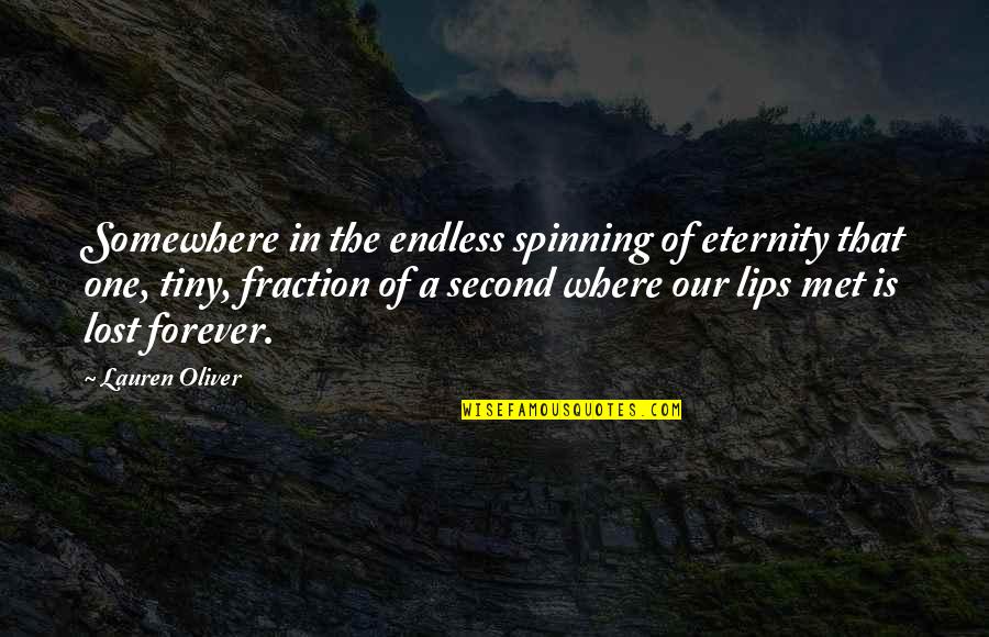 Fathers And Trees Quotes By Lauren Oliver: Somewhere in the endless spinning of eternity that