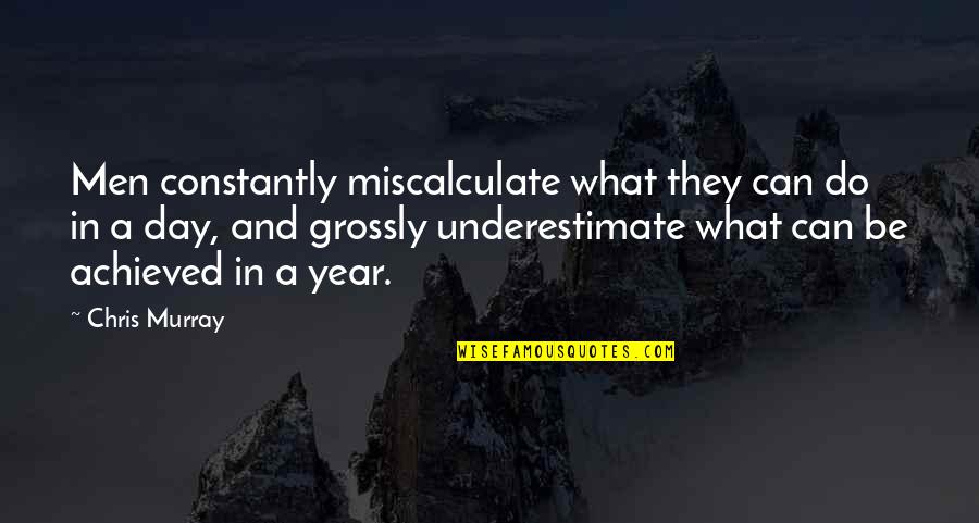 Fathers For Birthday Quotes By Chris Murray: Men constantly miscalculate what they can do in