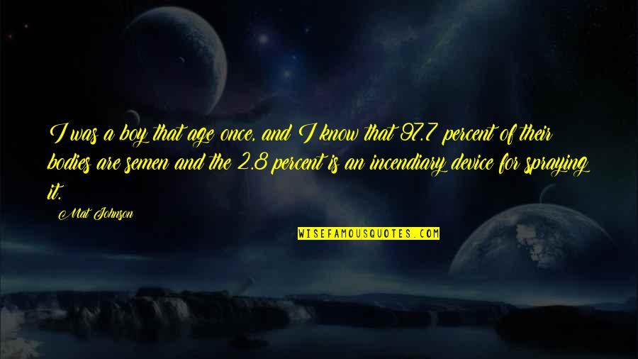 Fathers From Their Daughters Quotes By Mat Johnson: I was a boy that age once, and Fathers From Their Daughters Quotes By Mat Johnson: I was a boy that age once, and