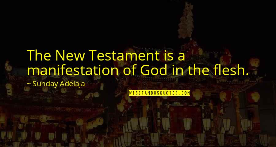 Fathers Teaching Sons Quotes By Sunday Adelaja: The New Testament is a manifestation of God