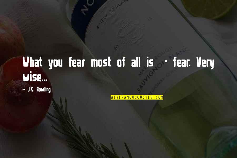 Fatou Hair Quotes By J.K. Rowling: What you fear most of all is -