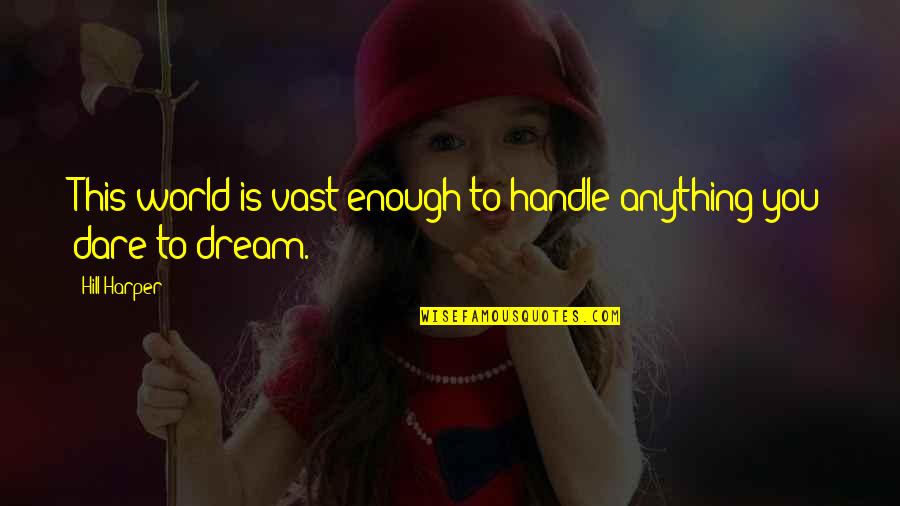 Faunaelizabeth Quotes By Hill Harper: This world is vast enough to handle anything