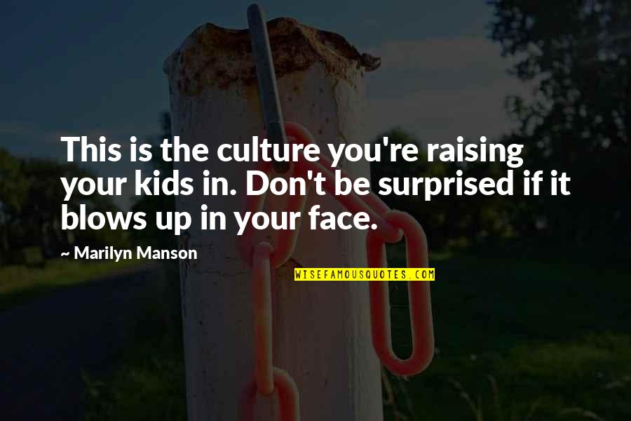 Faunaelizabeth Quotes By Marilyn Manson: This is the culture you're raising your kids