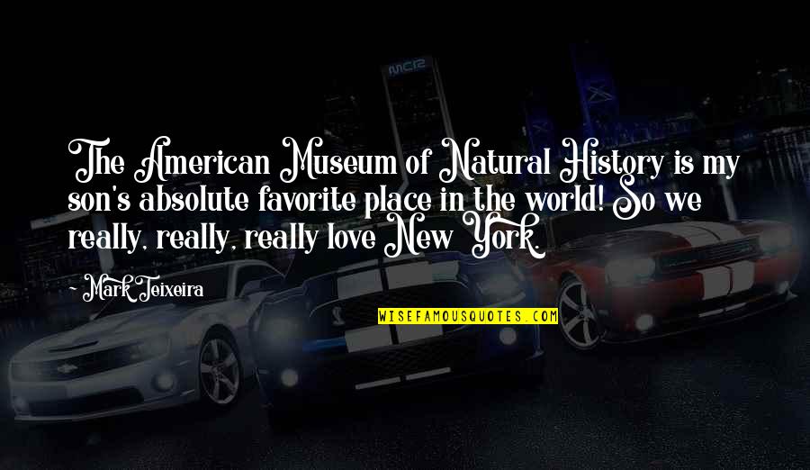 Favorite Place In The World Quotes By Mark Teixeira: The American Museum of Natural History is my