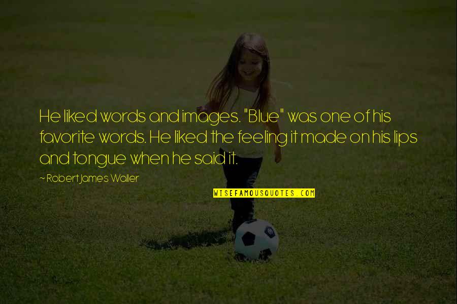 Favorite Words Quotes By Robert James Waller: He liked words and images. "Blue" was one Favorite Words Quotes By Robert James Waller: He liked words and images. "Blue" was one