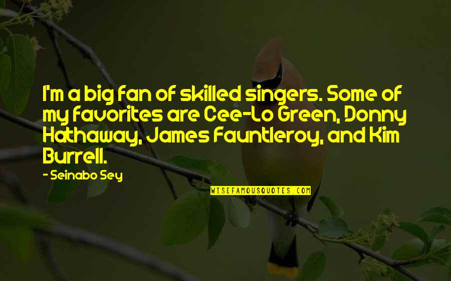 Favorites Quotes By Seinabo Sey: I'm a big fan of skilled singers. Some