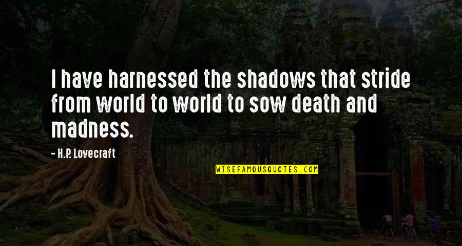 Faydasi Ok Quotes By H.P. Lovecraft: I have harnessed the shadows that stride from Faydasi Ok Quotes By H.P. Lovecraft: I have harnessed the shadows that stride from