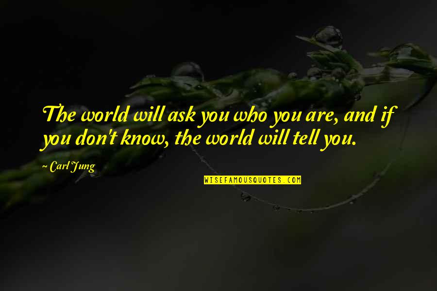 Faye Chamberlain Quotes By Carl Jung: The world will ask you who you are,