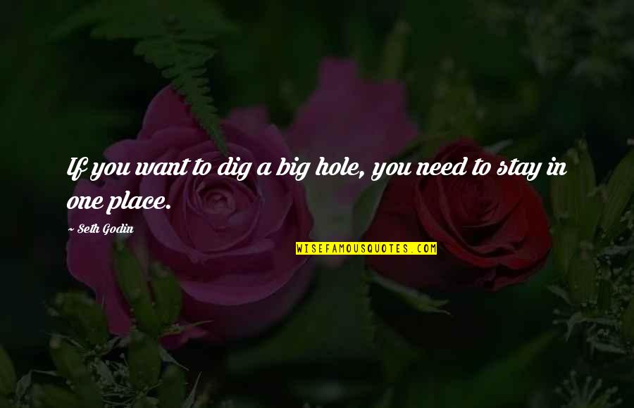 Fayrefield Quotes By Seth Godin: If you want to dig a big hole,