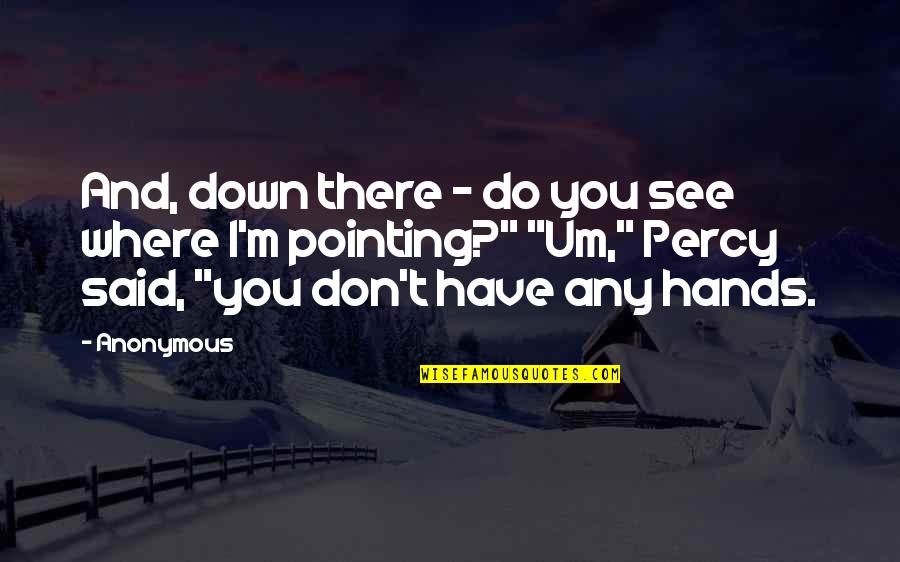 Fayzes La Quotes By Anonymous: And, down there - do you see where