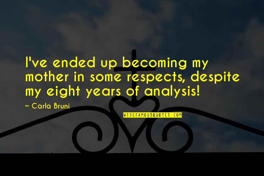 Fazal Hussain Quotes By Carla Bruni: I've ended up becoming my mother in some Fazal Hussain Quotes By Carla Bruni: I've ended up becoming my mother in some