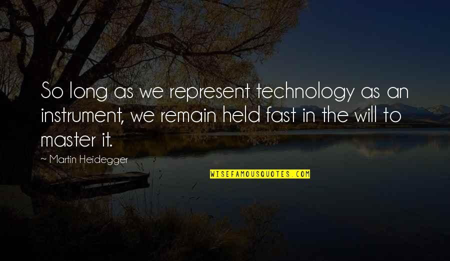 Faze Pamaj Quotes By Martin Heidegger: So long as we represent technology as an