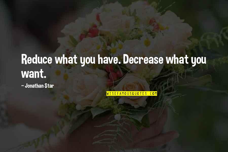 Fb Funny Good Morning Quotes By Jonathan Star: Reduce what you have. Decrease what you want.