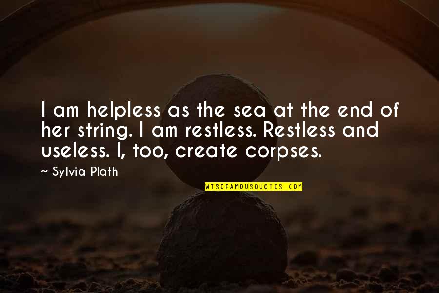 Fb Timeline Covers Quotes By Sylvia Plath: I am helpless as the sea at the