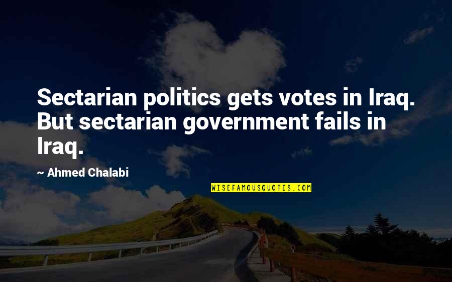 Fe3h Crit Quotes By Ahmed Chalabi: Sectarian politics gets votes in Iraq. But sectarian